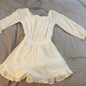 white eyelet romper from Hollister size small